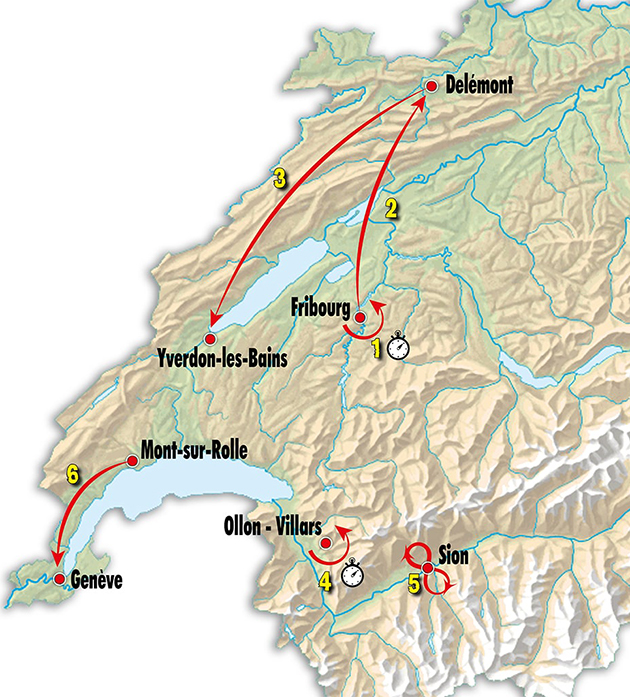 Tour of Romandie map